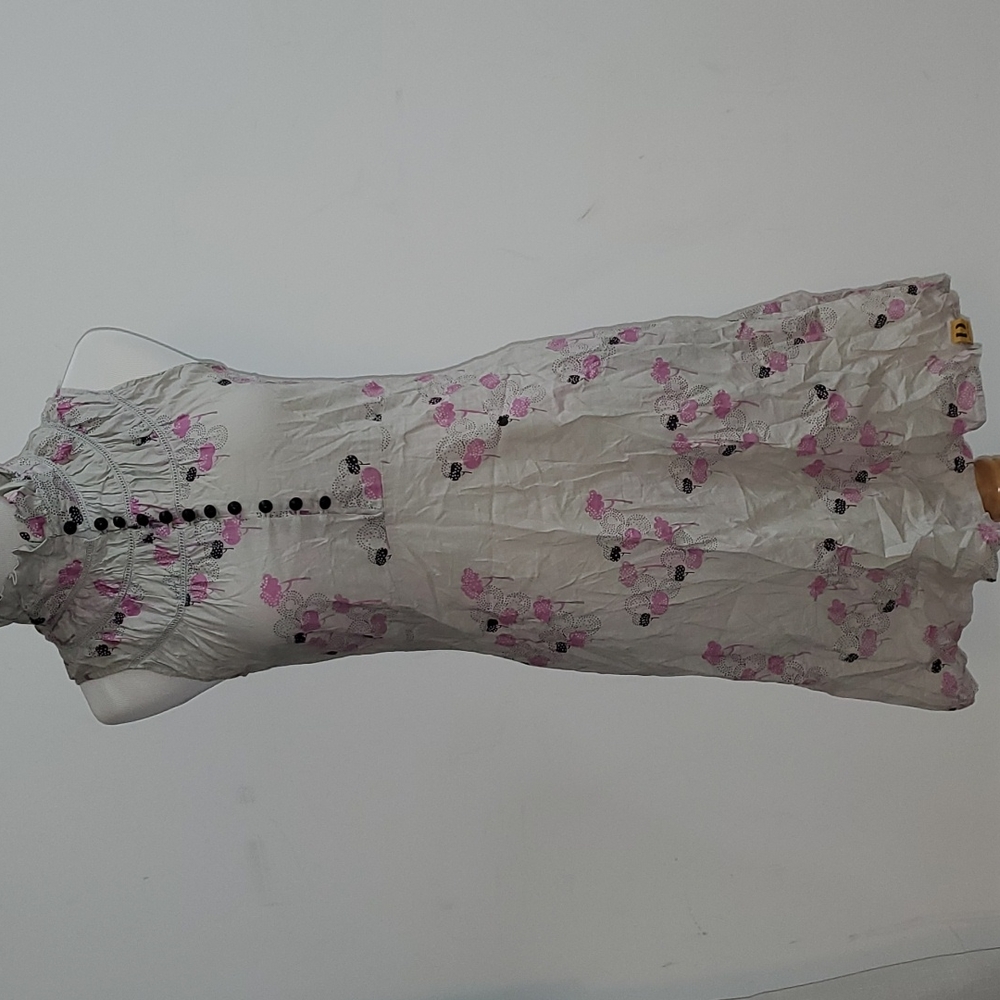 Numph Danish Design Cotton Victorian Ruffle Sleeveless Cotton Dress